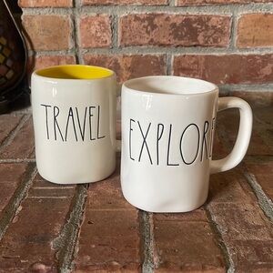 Rae Dunn TRAVEL & EXPLORE Ceramic Mugs